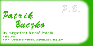 patrik buczko business card